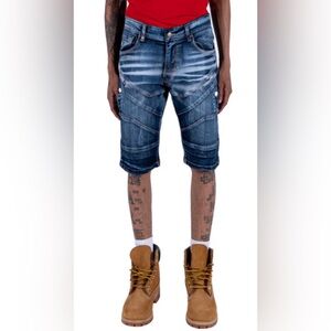 Dark Wash Men Denim Shorts